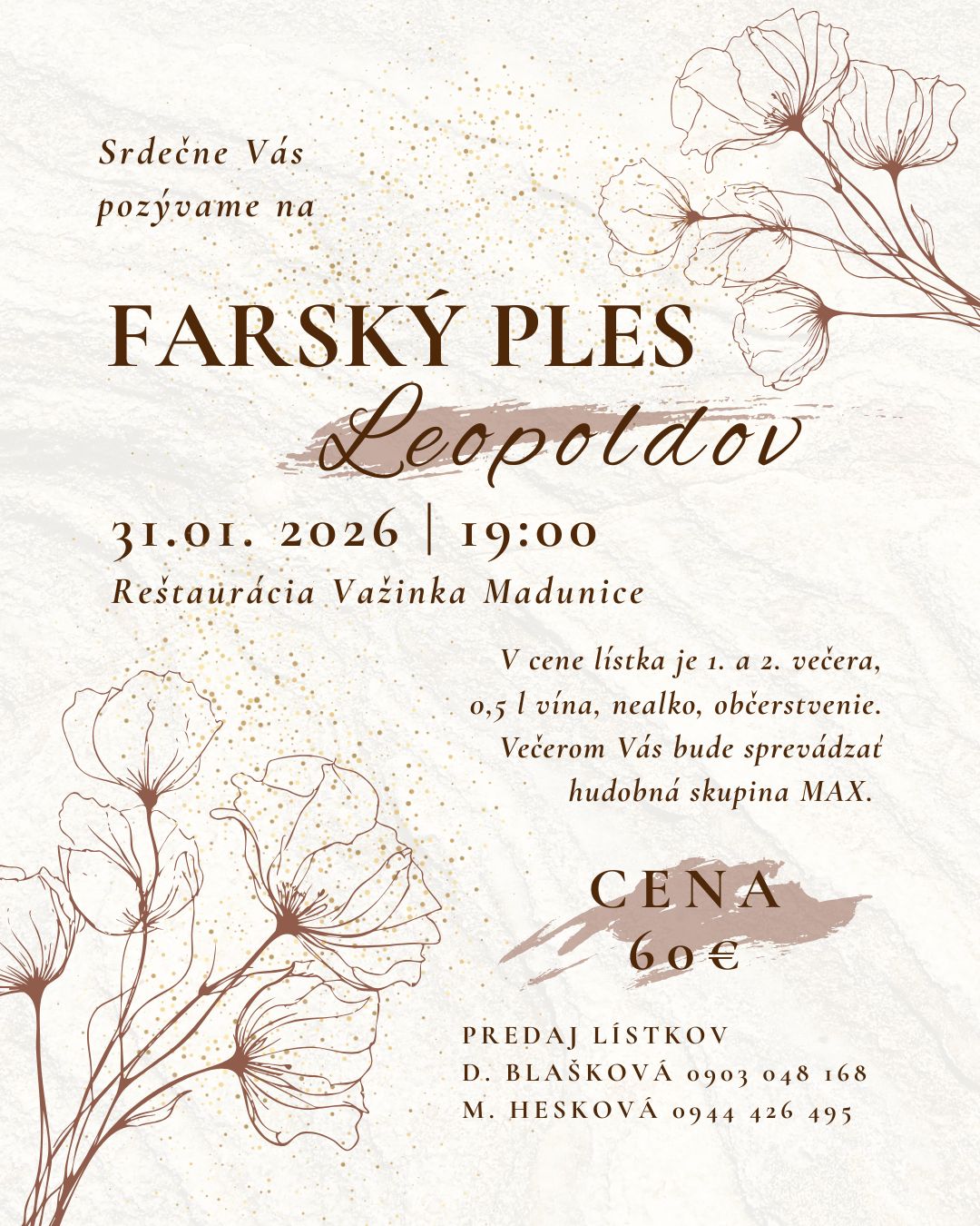 Farsky ples Leopoldov 2024